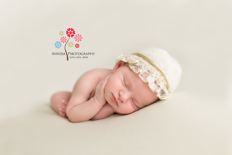 Newborn Photos Basking Ridge New Jersey - there are those cheeks again - and a perfect pose once again