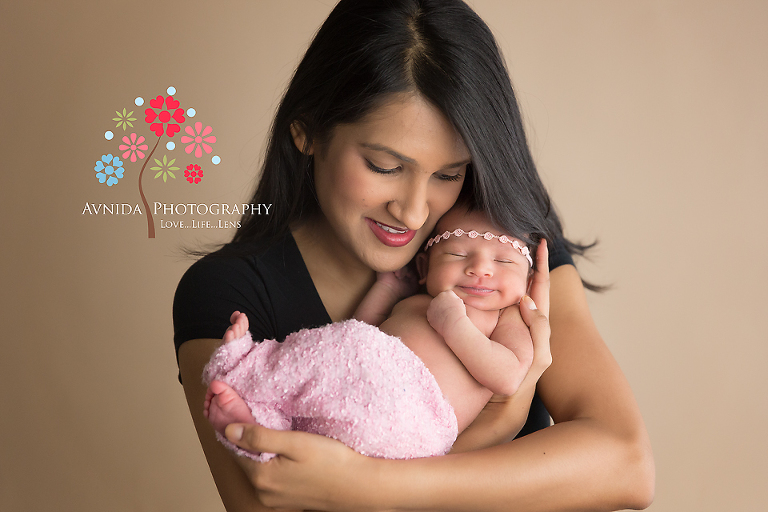 Newborn Photography Central NJ: Mom is head over heels in love with her little baby