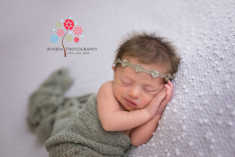 Newborn Photography NJ Bergen County: A good contrast of colors during newborn photography can accentuate the baby's beauty