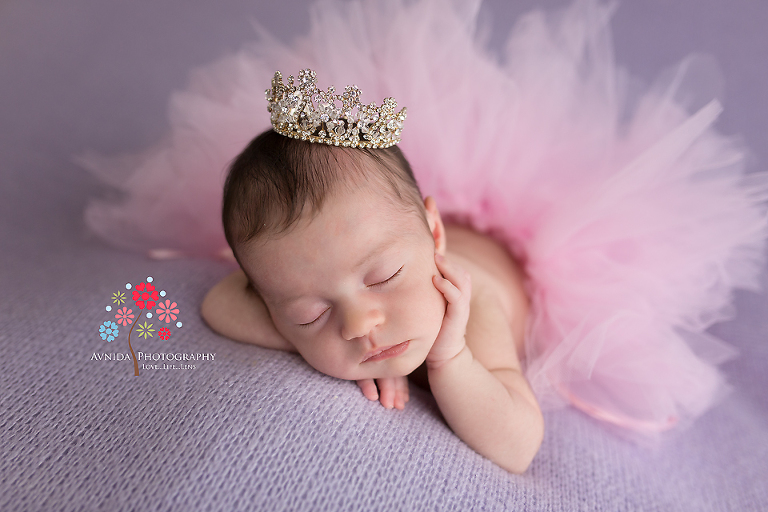 The cutest baby, Viviana, dressed up in a cute tutu for her Newborn Baby Portraits