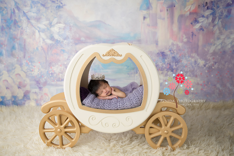 Newborn Baby Girl sleeps in her carriage