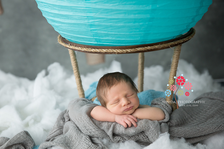 Baby Boy Newborn and a Hot Air Balloon: Endless possibilities.