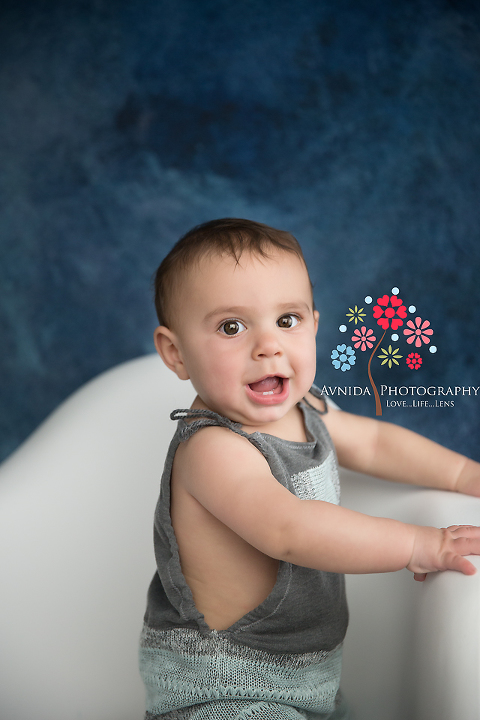 NJ Newborn Photographer - he is about to go for the move and we have to keep an eye on him because this one is really quick