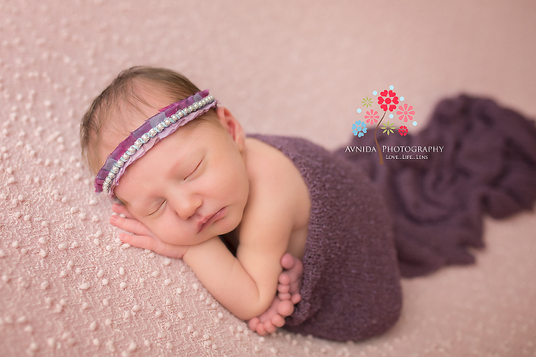 West Orange NJ newborn photographer-Like the wrap flows smoothly along the blanket I wish your life does too - for someone as sweet as you only deserves the best - with love by Avnida Photography