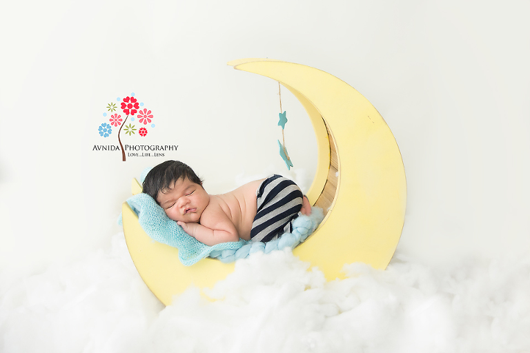 Verona NJ newborn photographer - Dreamy in the land of clouds and the moon
