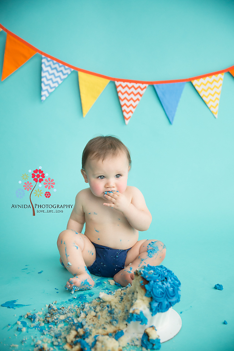 Cake Smash Photographer Secaucus NJ - Oh my goodness, did I just do this - Seriously it's not my fault - the cake was too good