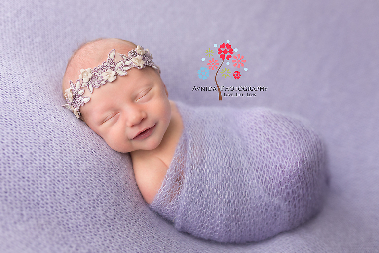 River Vale NJ newborn photographer - Probably one of my favorite colors for a newborn photography session, Lavender - nothing more beautiful