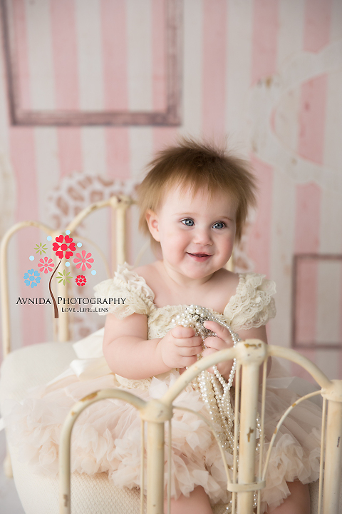 First year portrait photography - Shy, coy, sweet, this cute girl is all of the above
