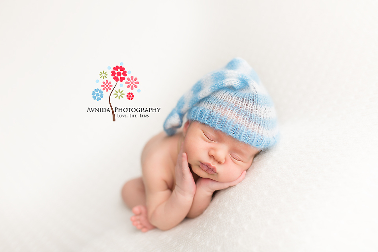 New Jersey Newborn Photographer - Blue and White, the perfect combination