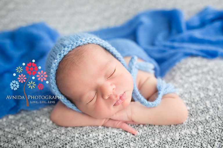New Jersey Newborn Photographer - But soon we went back to blue and looks how it just pops nicely