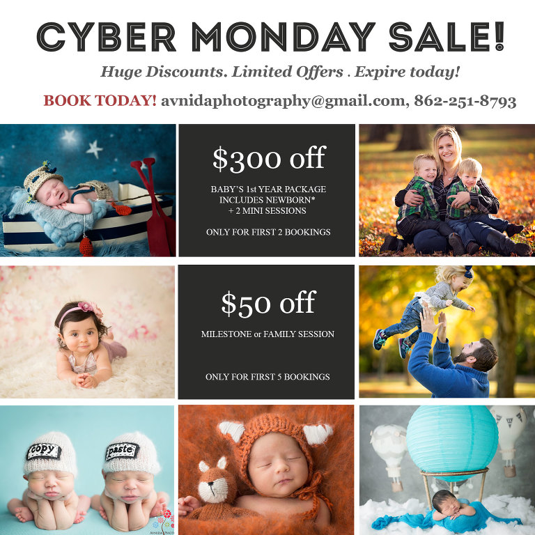 cyber monday deal on photography sessions