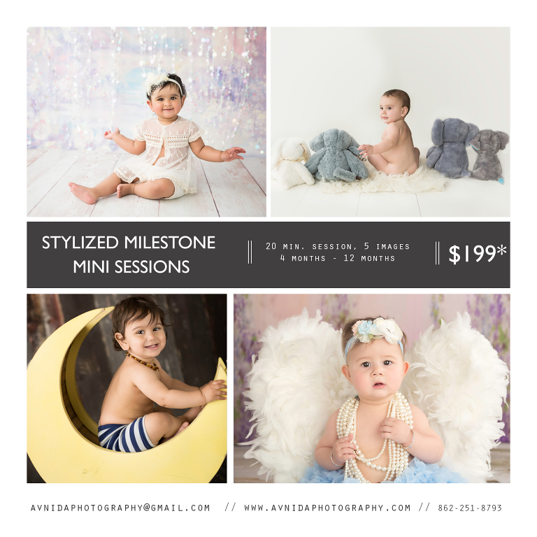 Avnida Photography, the best studio for Baby Photography NJ offers stylized mini sessions for baby photography