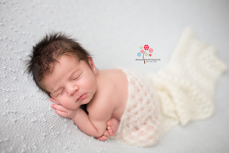 Newborn Photographer Somerset NJ - Another photo that speaks to the joy of neutral colors, with white and cream