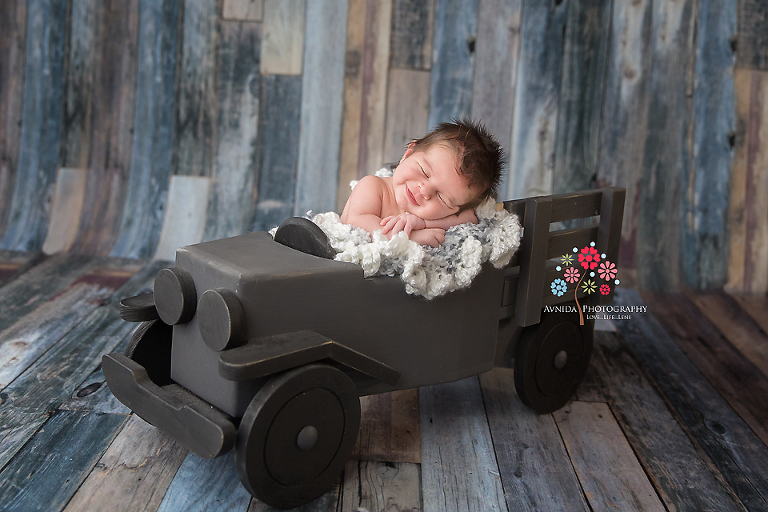 Newborn Photographer Somerset NJ - Someone likes his truck a lot