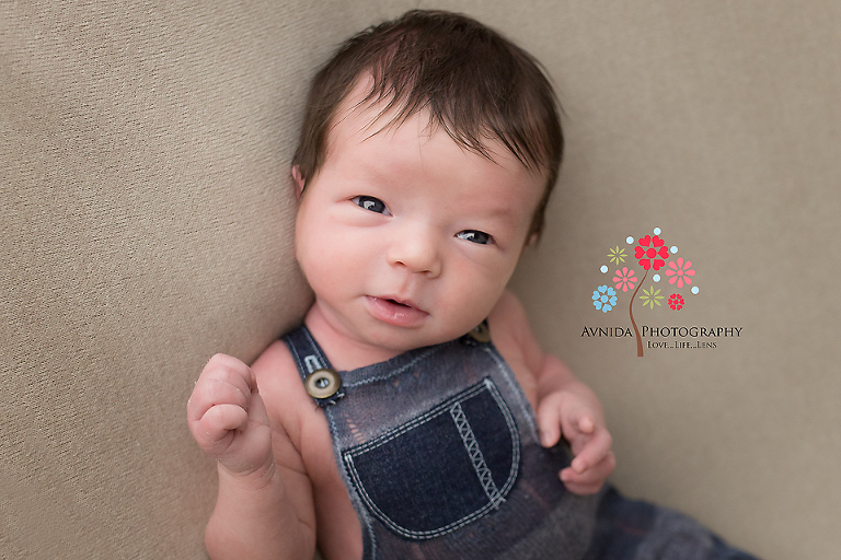 Newborn Photography Saddle River NJ - You have to love this look. Especially his expressive eyes.