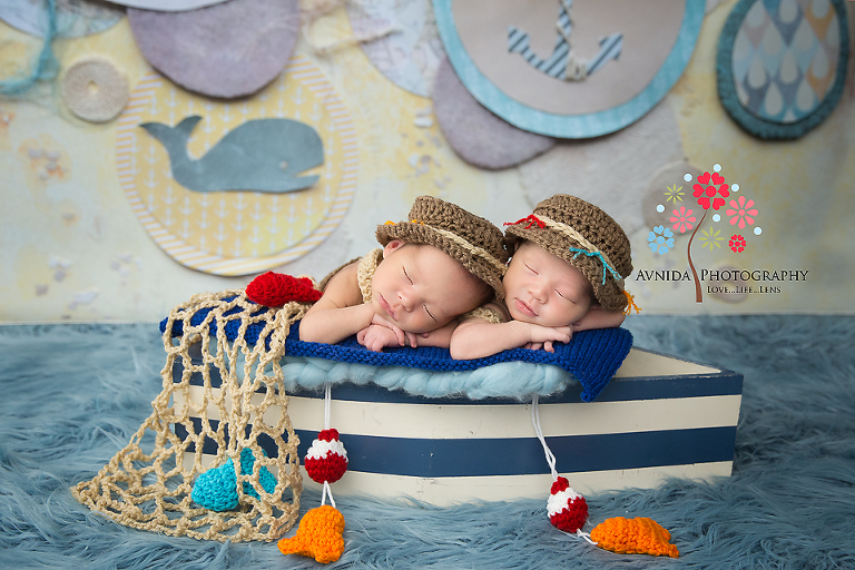 Newborn Photographer Morris County NJ - Fishing can be tiring. So smart fishermen set the bait, and then take a quick nap!
