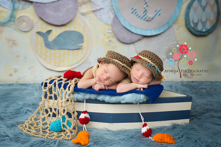 Newborn Photographer Morris County NJ - Fishing can be tiring. So smart fishermen set the bait, and then take a quick nap!