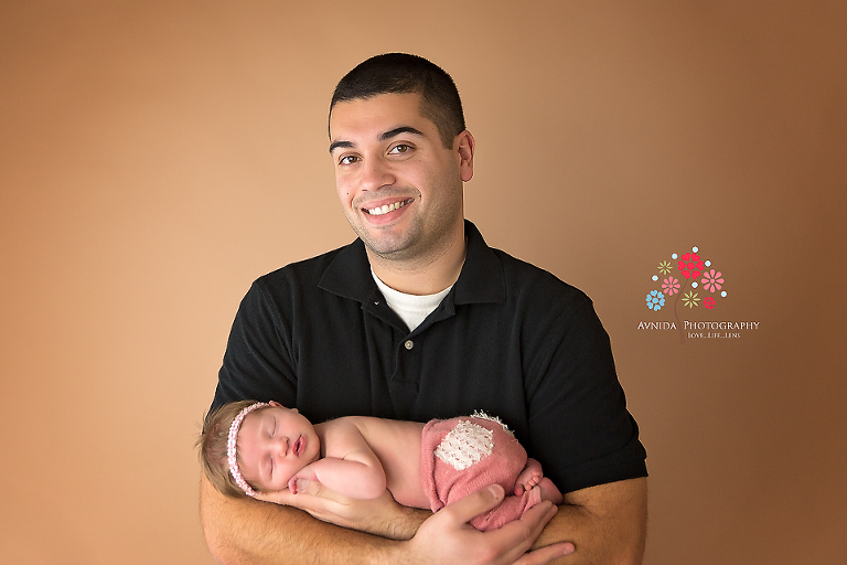 Newborn Photographer Chatham Township NJ - Smiles from dad...