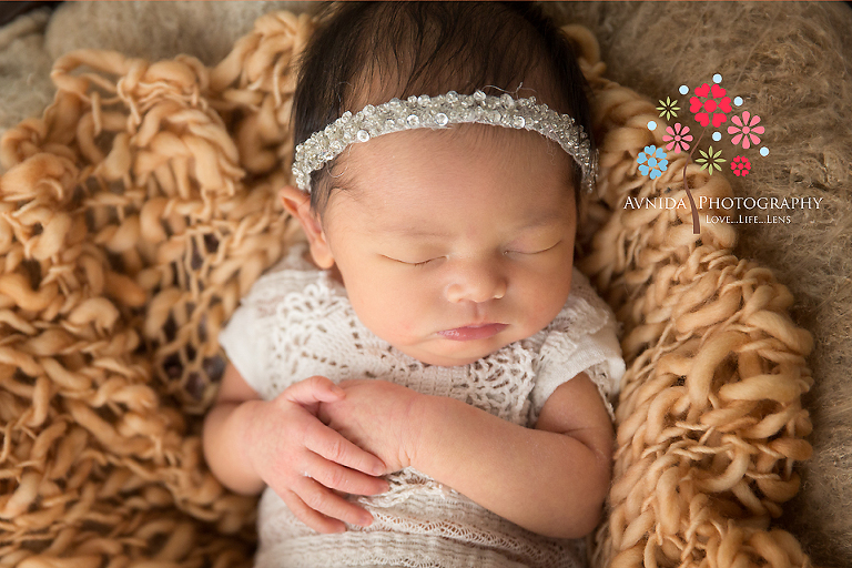 Baby Huong's Newborn Photography Montgomery NJ session - the princess sleeps so peacefully