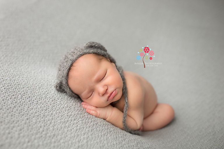 Newborn Photography Randolph NJ - Best Newborn Photographer NJ and a newborn in bear hat - Cannot get better than that