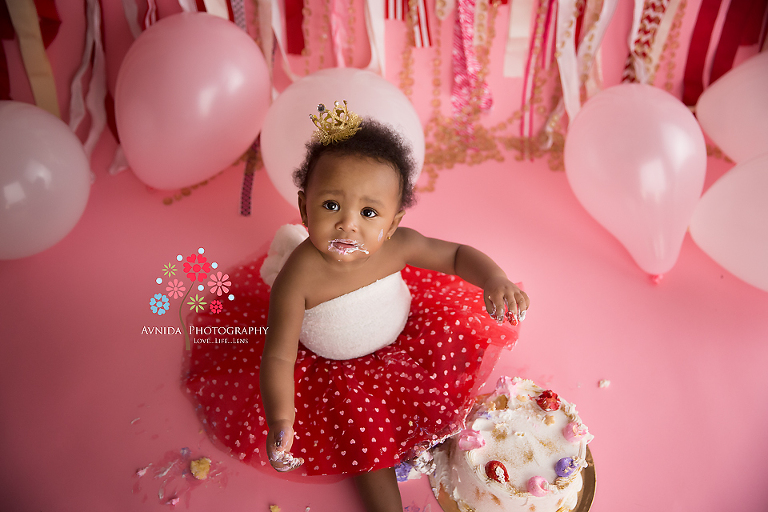 Cake Smash Photography Edison NJ - Oh yes, thanks for reminding me - You do need some of the cake on your face as well - Otherwise how else will be the best cake smash NJ session ever