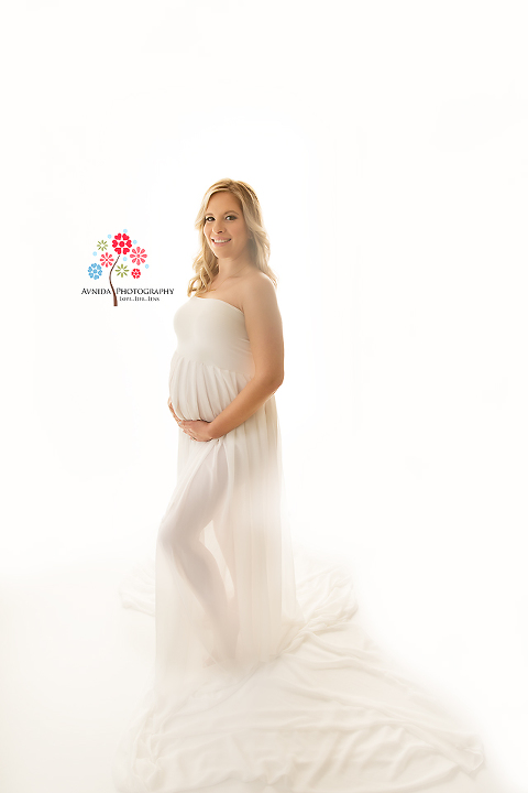 Maternity Photography Bergen County NJ - Even better, when the gown flows like so nicely like this and my model gives me the best smile