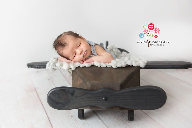 Newborn Photography Chatham NJ - Flying on cloud nine at the start of the session