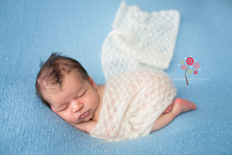 Newborn Photography Chatham NJ - The variety that blue offers in newborn photography is just amazing - no wonder it is one of my favorite colors for baby boys