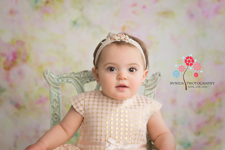 Cake Smash Photography Tewksbury NJ - Ah that inquisitive look, the little tilt, and the expressions that make you wonder what this cute girl is trying to ask or tell