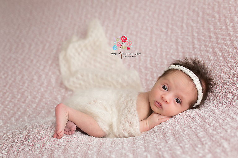 Newborn Photography Madison NJ - This photo just gets me every time I look at it - that cute expression is just so innocent that I sigh every time i look at it