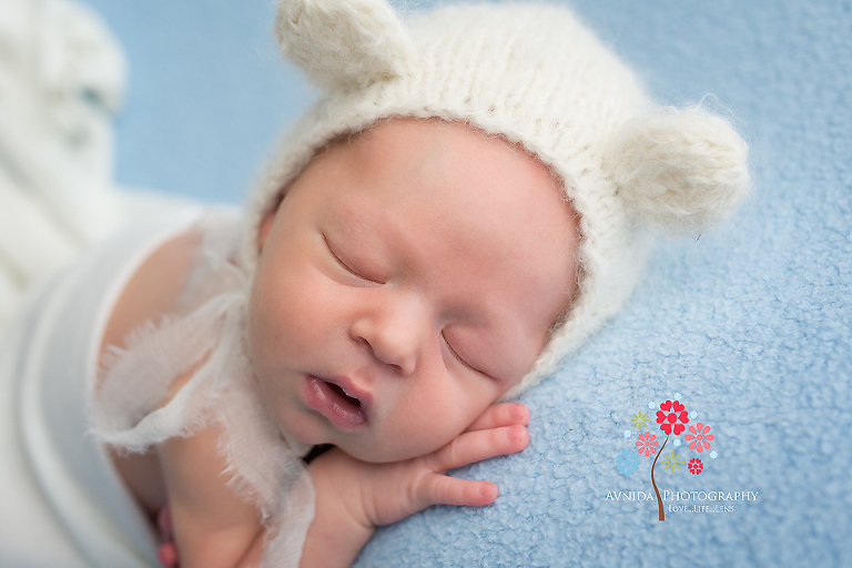 Newborn Photography Hillsborough NJ - A closeup because how can you miss not showing those cheeks in their full glory