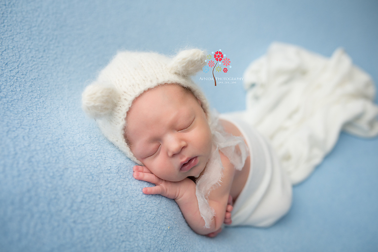 Newborn Photography Hillsborough NJ - A different angle to show those baby features especially those cute little baby fingers