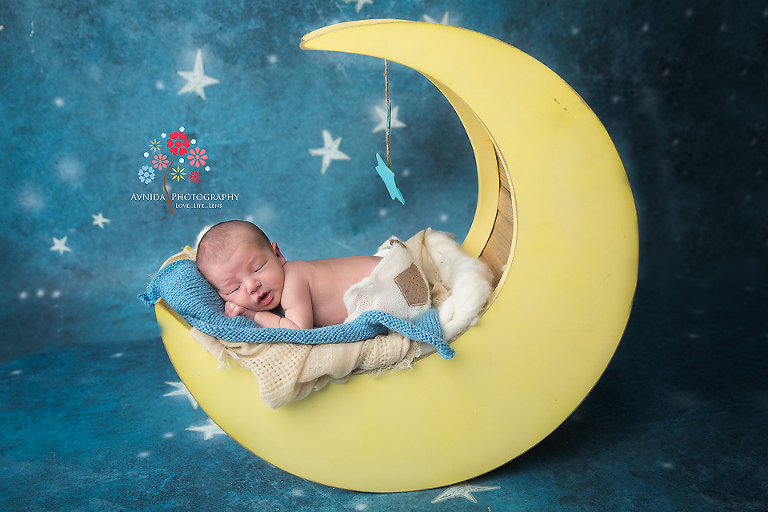 Newborn Photography Englewood Cliffs NJ - Fly me to the moon amongst the stars