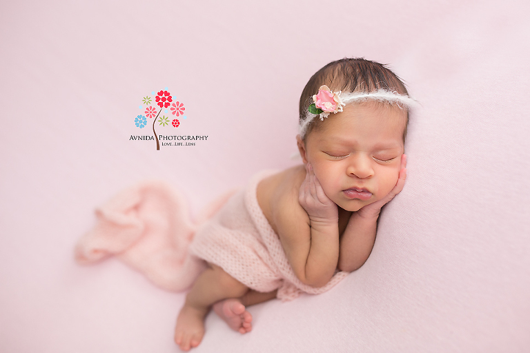 Newborn Photographer Saddle River NJ - Froggie or not, this girl figured out how to pose naturally - of course it helps when your cousin has had a newborn session a few weeks ago