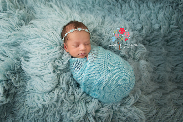 Newborn Photographer Saddle River NJ - Remember what I said about capturing a newborn baby's unique traits - this bundle of joy was small but awesome in her posing