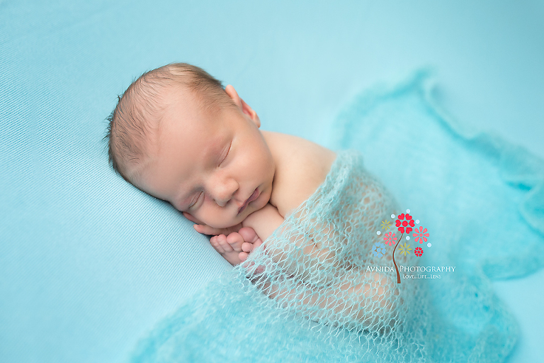 Newborn Photography Teaneck NJ - Moving on to a blue on blue combination - I am in love right now