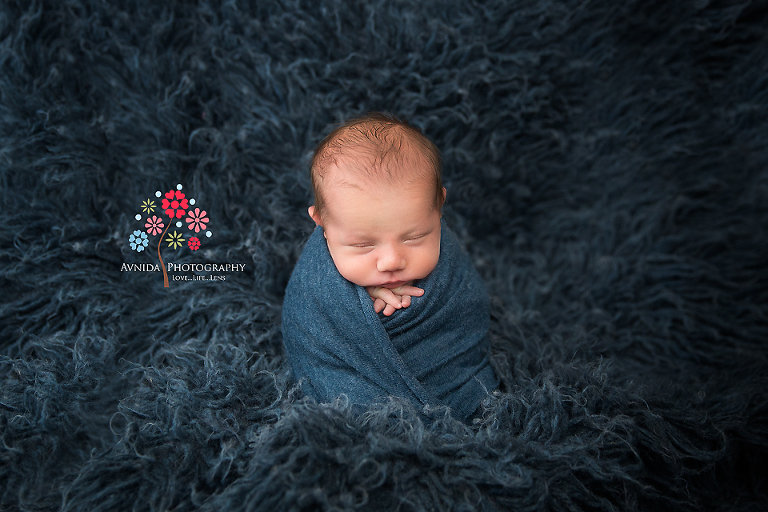 Newborn Photography Teaneck NJ - If this is not the perfect definition of the phrase 'my little bundle of joy' then I don't know what is - Baby Borrel just nails this pose