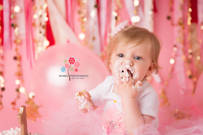 Cake Smash Photography Princeton NJ - I know the session will only last for so long and after that this liberty of freely eating the cake may or not be there - so let me make the most of this opportunity