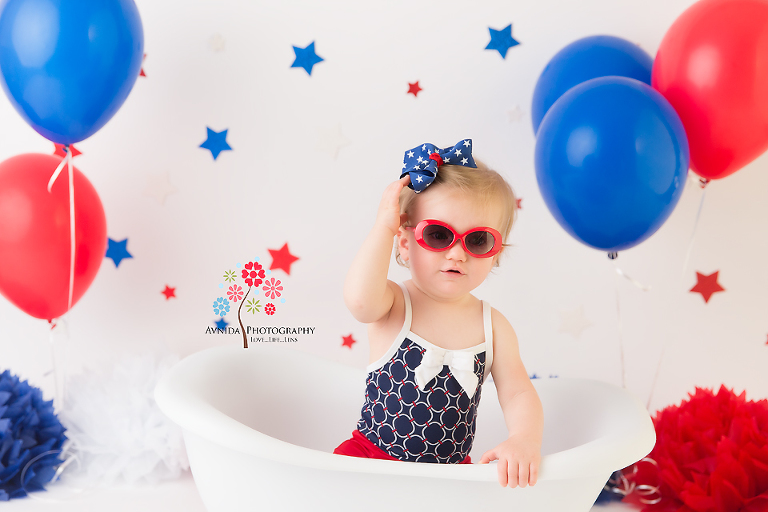 Cake Smash Photography Princeton NJ - Yeah this is what I am talking about - Who said you cannot be patriotic and look stylish at the same time