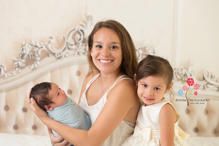 Newborn Photography Red Bank NJ - What a lucky brother to have both of his elder siblings completely in love with him