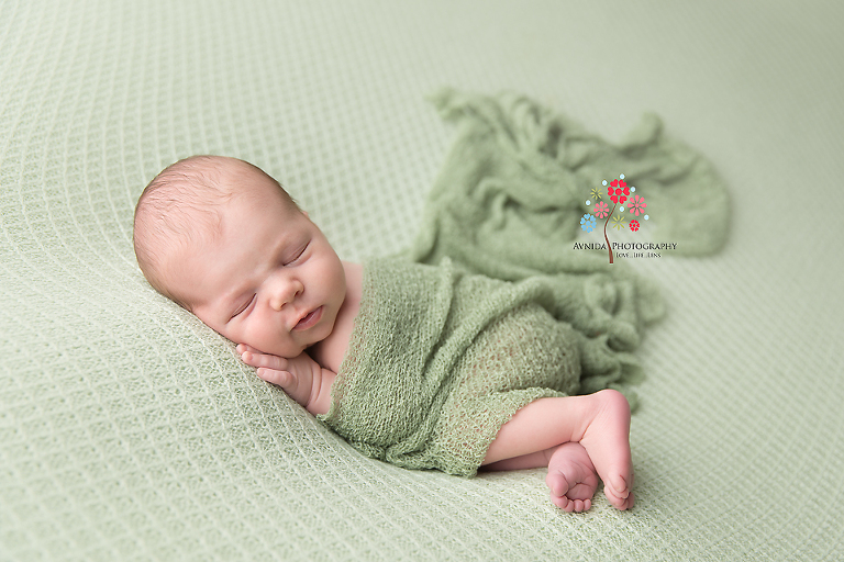 Newborn Photographer Dover NJ - Going green has never been so awesome - Baby Eddy slept so peacefully and was an amazing model