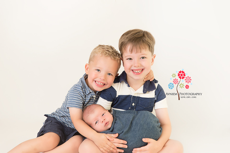 Newborn Photographer Dover NJ - This one was the toughest newborn photograph for me to take even though I had three awesome models - why? - I couldn't stop myself from giggling