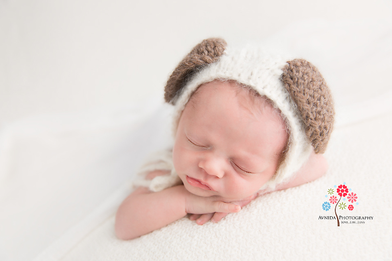 Newborn Photography Milford NJ - Cute doesn't even cut it close to describe this bunny cap on Baby Burke