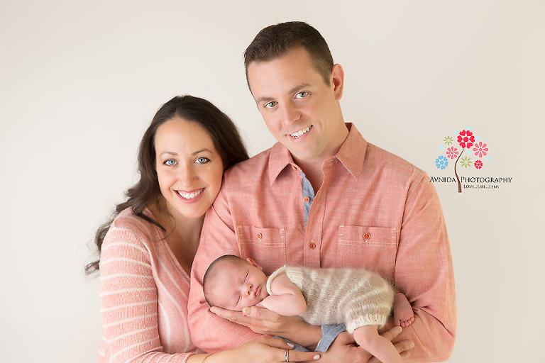 Newborn Photography Milford NJ - Mom & Dad giving us the perfect smiles - you know what, speaking of smiles this entire family is just too good at it