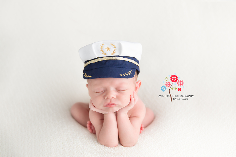 Newborn Photography Milford NJ - well Captain, I tell ya the cap just makes you look extra handsome