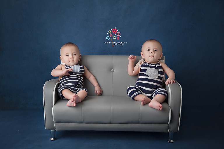 Baby Photography Milford NJ - Nothing to see here, just a couple of guys relaxing on the couch after a long day at work - This is good life