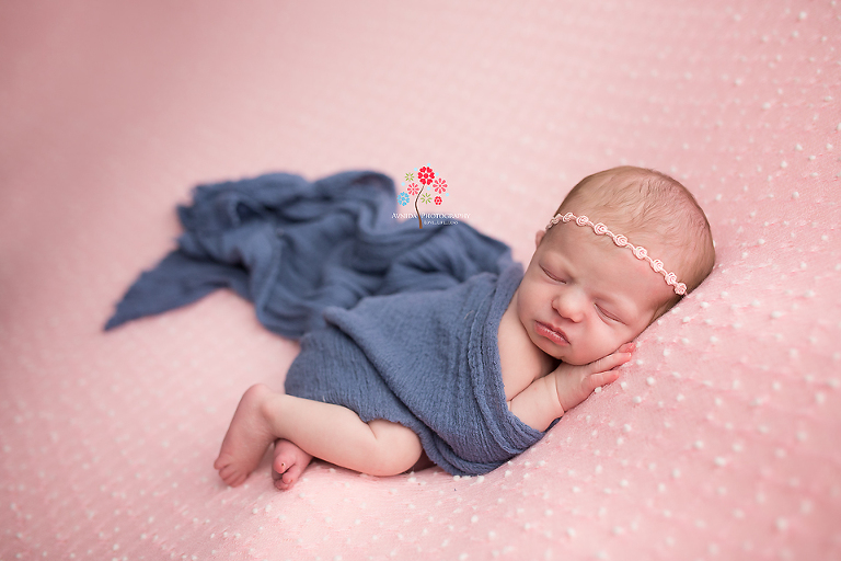 Newborn Photography Franklin NJ - Deep in sleep in this one - she slept like a little baby, the pun is fully intended