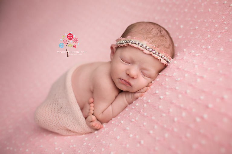 Newborn Photography Franklin NJ - If this does not epitomize relaxation then I don't know what does - the serene, calm expression by Baby Emma