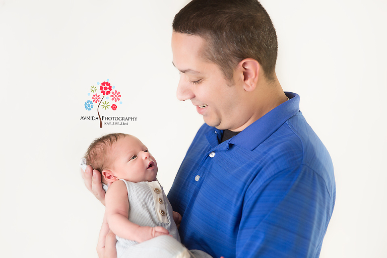 Newborn Photography Millington NJ - The bond of father and son starts at an early age