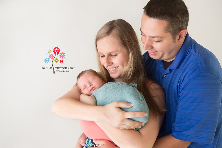 Newborn Photography Millington NJ - Look closely and you will see a smile on everybody's face in this photograph including Baby Roberts